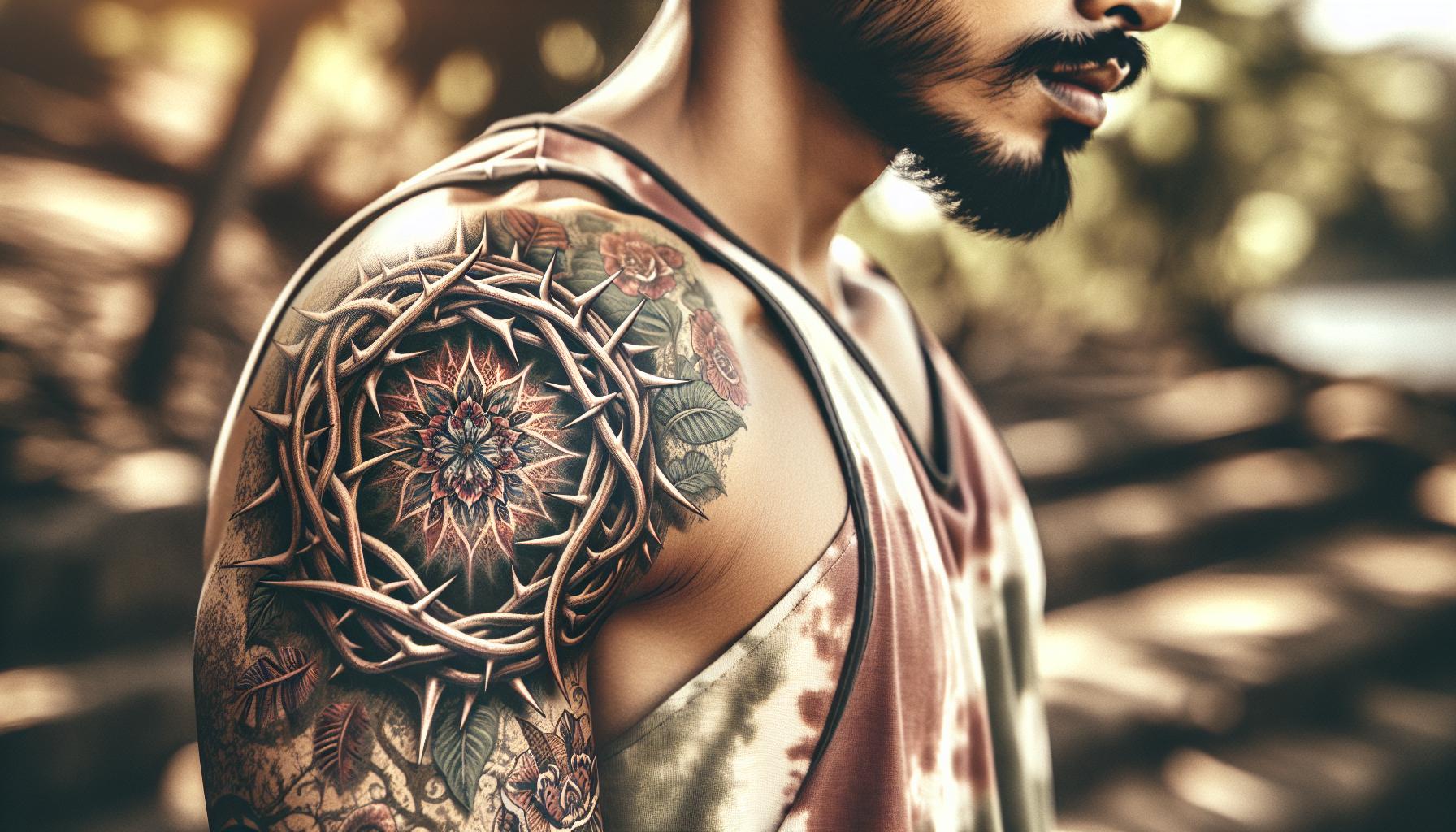 Crown of Thorns Bicep Tattoo: Symbolism, Design Ideas & Meaningful Inspiration 3 05f2a728 3b17 4581 9e3d 1257e564cc3f2r6XtN00fC m608SjTiWm