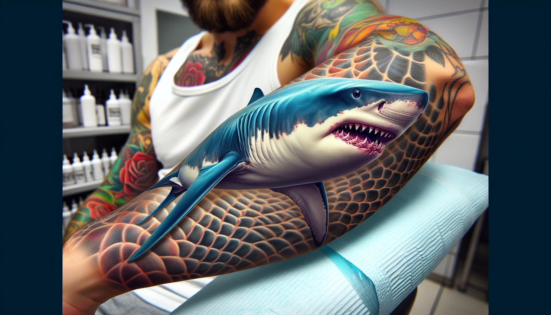 Ultimate Shark Tattoo Guide: Meanings, Styles & Placement Tips 4 0ca72a3e bc8c 4140 848d ededc2ed8f315WEwfzobZSpFjX8XKzeGL