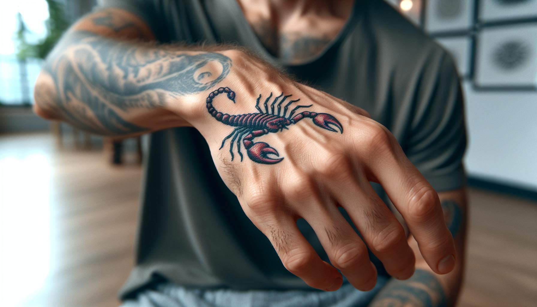 What Does a Scorpion Tattoo on Your Hand Mean? Discover Its Powerful Symbolism 5 0f51825a 6e92 4179 b9fc 071f9971cd316jpPPh3iQy j7gg avrw5