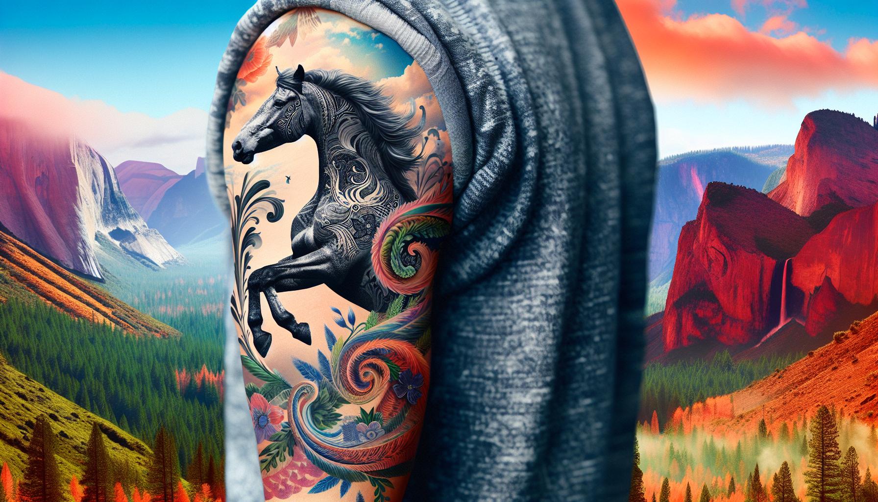 Exploring Horse and Horseshoe Tattoos: Meanings, Styles, and Placement Tips 3 10660eca d3d3 459d 8796 20eb75ce06538kZa1kfetKmvTojdp3lZU