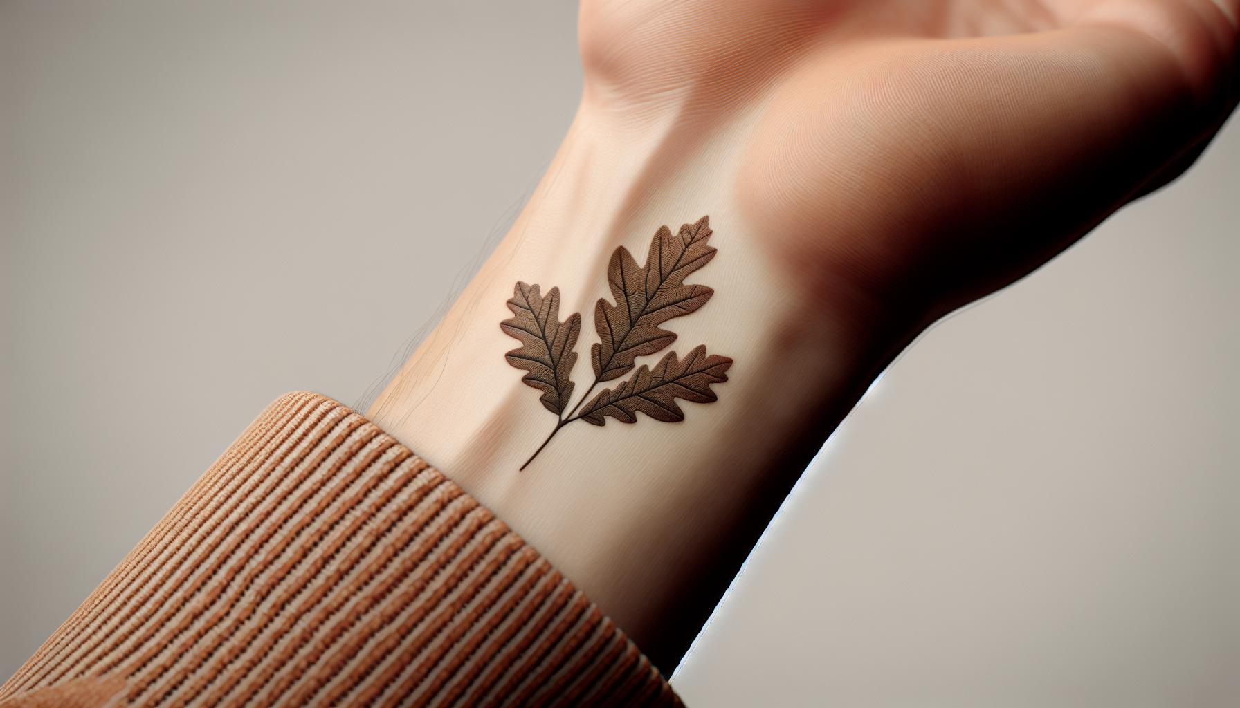 Oak Leaf Tattoos: Meaning, Design Ideas & Placement Tips 4 Oak Leaf Tattoos: Meaning, Design Ideas & Placement Tips 3