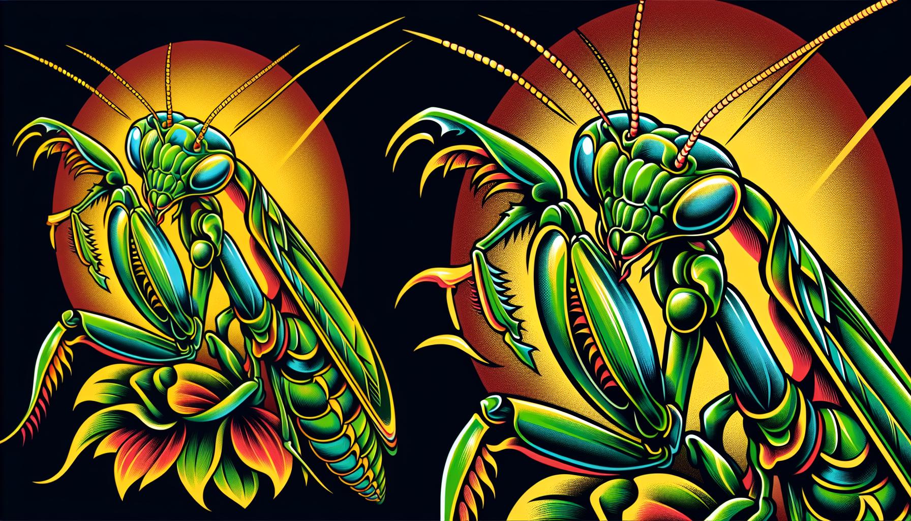Traditional Praying Mantis Tattoo: Meaning, Designs & Placement Tips 2 Traditional Praying Mantis Tattoo: Meaning, Designs & Placement Tips 1