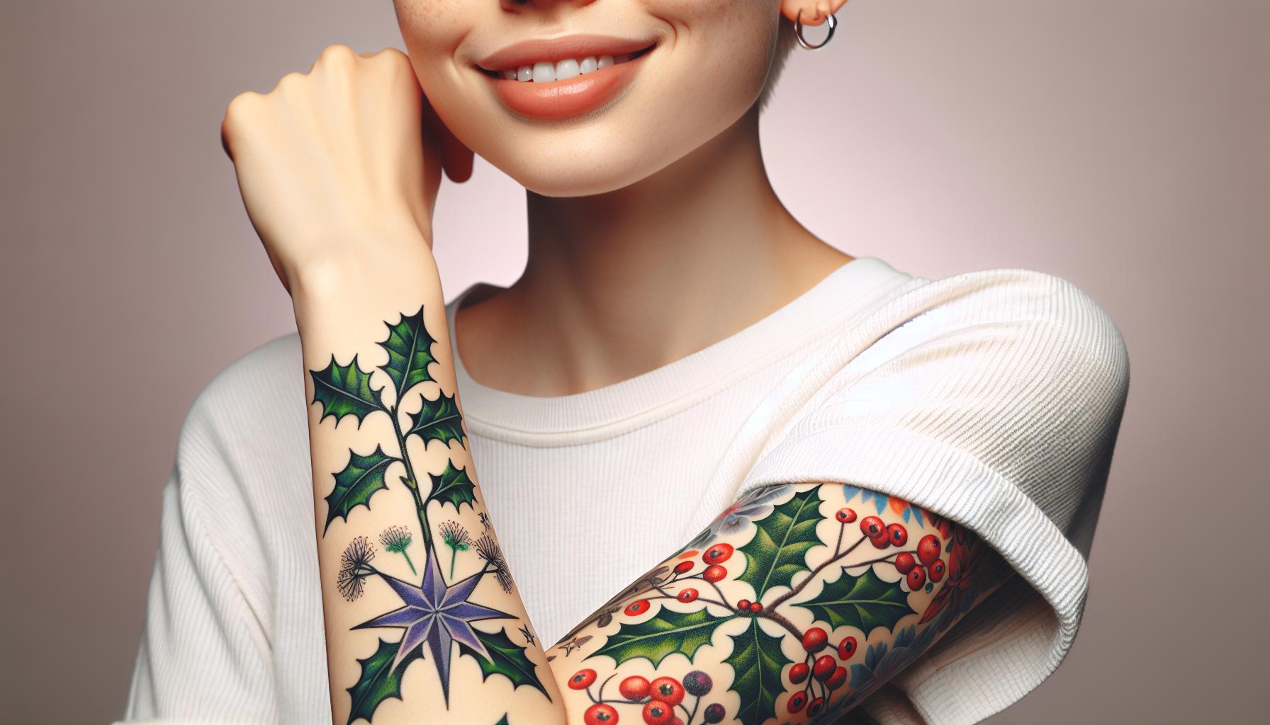 The Ultimate Guide to Holly Tattoo Meaning: Symbolism & Significance 3 f8743baa fb1a 4de0 8ea9 7bd6c6e1ea5e1R7WVPUe7FQuw3BHlALcp