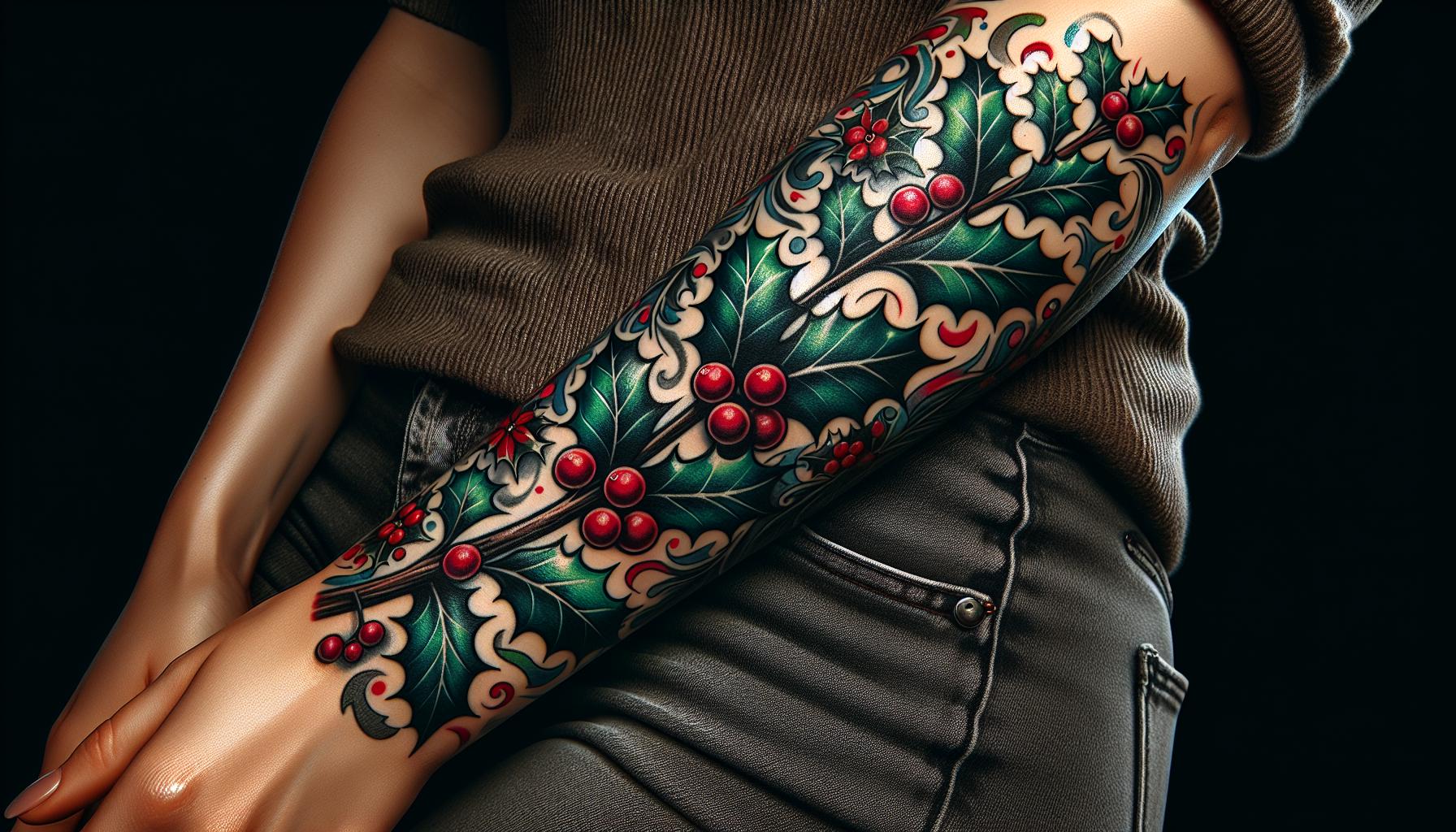 The Ultimate Guide to Holly Tattoo Meaning: Symbolism & Significance 2 f8743baa fb1a 4de0 8ea9 7bd6c6e1ea5e70orwldvZ
