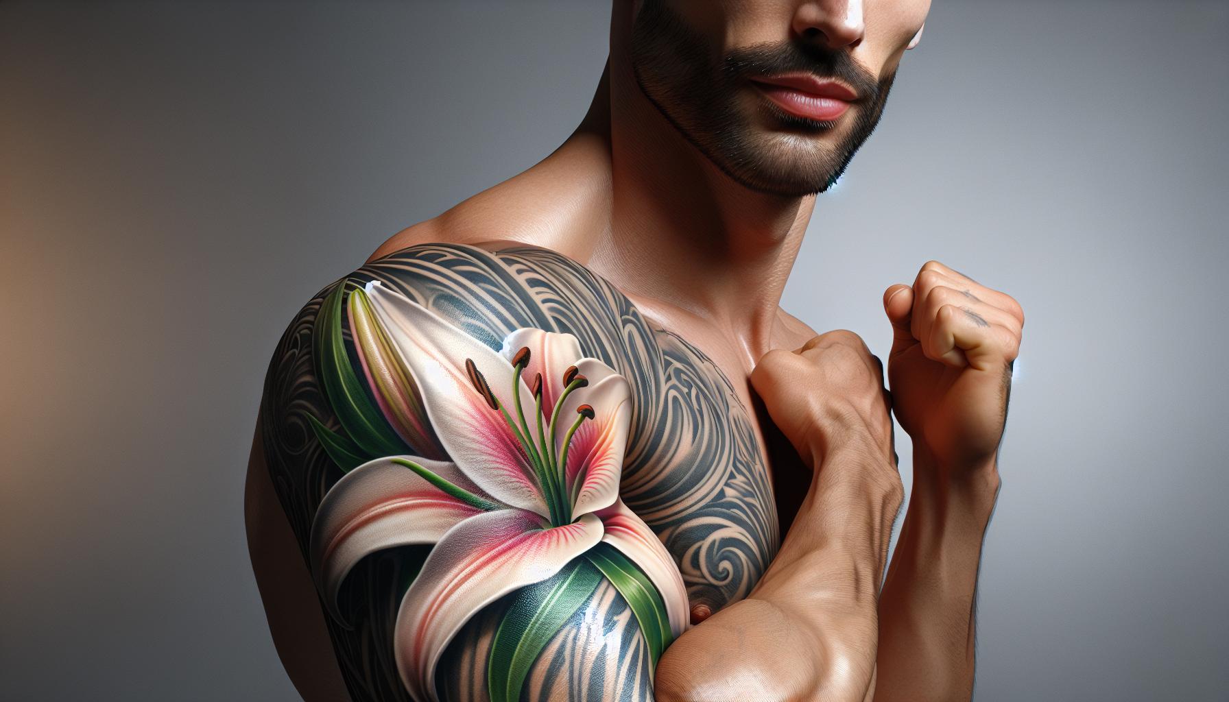 20 Best Lily Tattoos for Men: Styles, Meanings & Placement Ideas 1 f8eb3120 33e6 42d6 a8a9 9ccb0aa15cc9W48gEmo2tyl8l4sOJjHJm
