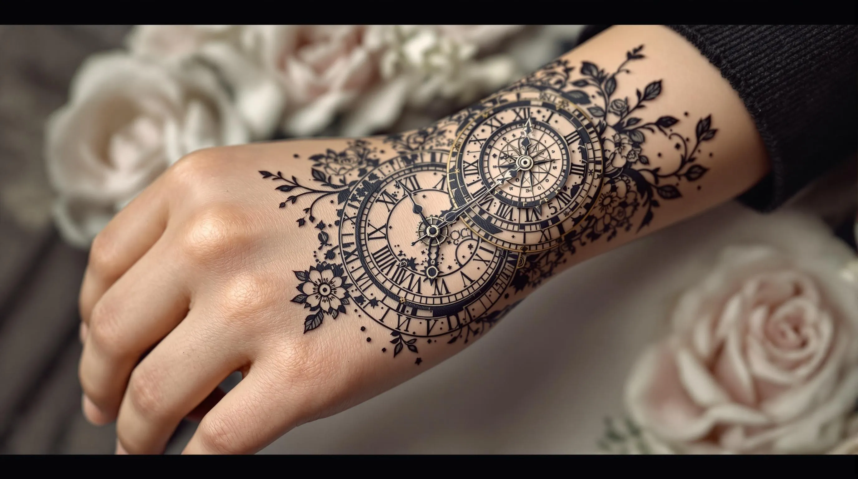 Clock Tattoo on Hand: Meanings, Designs & Complete Guide for 2025 6 Clock Tattoo on Hand: Meanings, Designs & Complete Guide for 2025 5