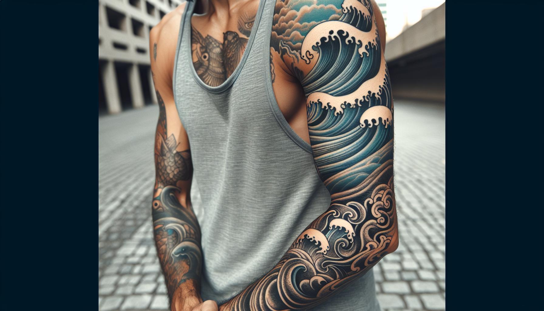 Ultimate Guide to Wave Tattoo Sleeves: Designs, Trends & Care Tips 4 Ultimate Guide to Wave Tattoo Sleeves: Designs, Trends & Care Tips 3