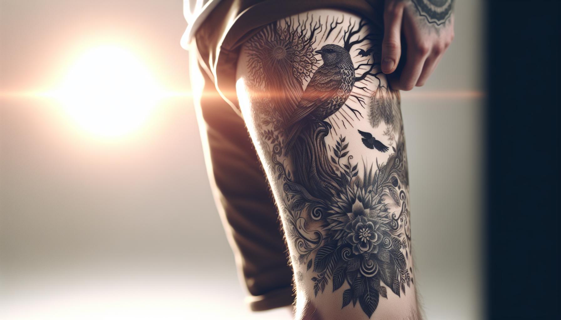 Top Tree Leg Tattoo Designs: Meaning, Styles & Placement Tips 3 66dedddb 8377 4d47 a301 3e26c3c0d3deNULWuuFSOMaG