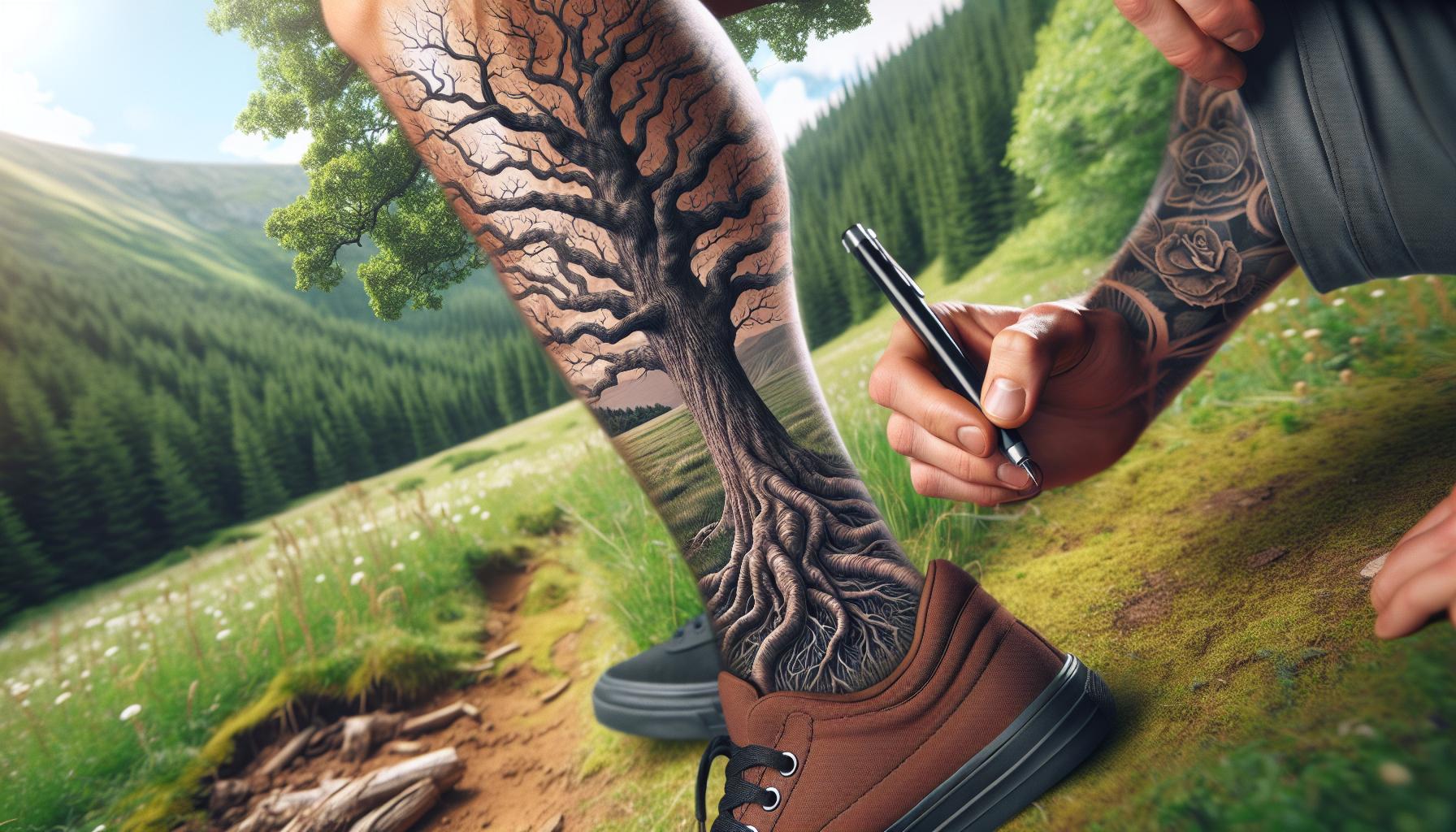 Top Tree Leg Tattoo Designs: Meaning, Styles & Placement Tips 1 66dedddb 8377 4d47 a301