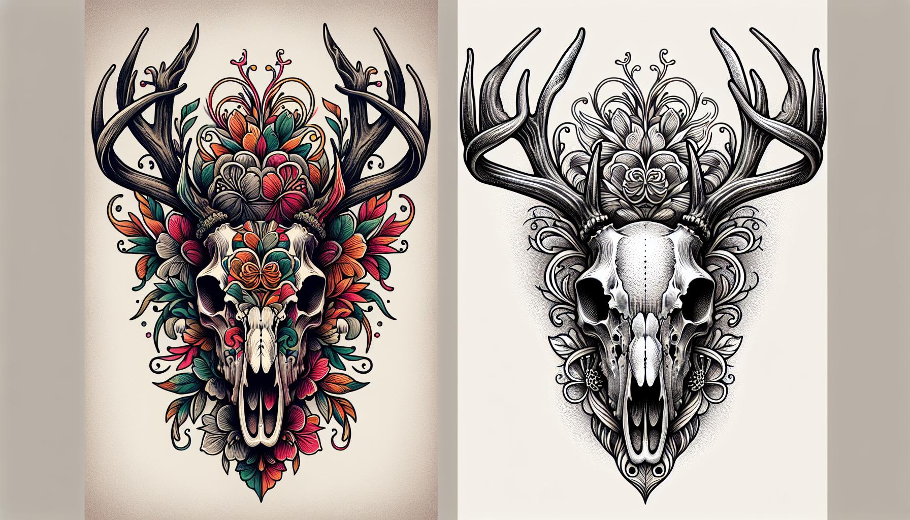Deer Skull Tattoos: Meaning, Styles & Trends for Tattoo Enthusiasts 3 6f441a2d 3ad9 4a4f bcb0 a0a9cf69689cjUBXkMNyKv6pzms59FKju
