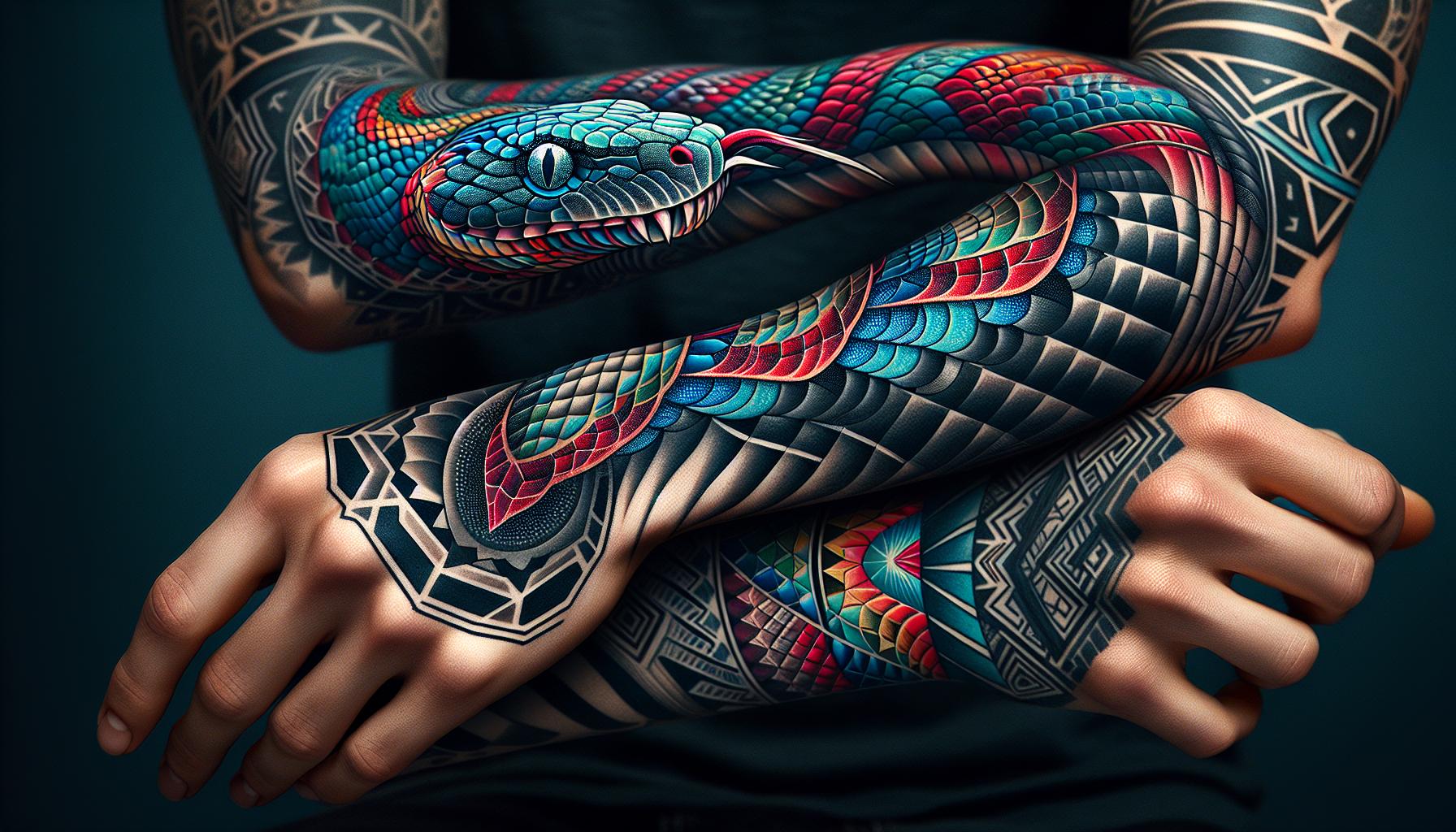 Top Geometric Snake Tattoo Designs: Symbolism, Styles & Expert Tips 3 7396fa01 de56 424c 8553