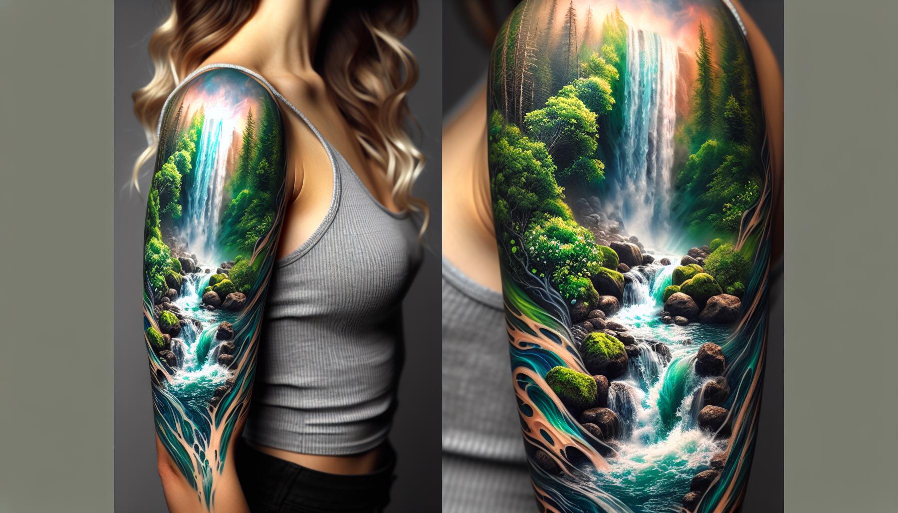 Waterfall Tattoos: Meaning, Designs, Placement & Care Tips 1 7d918388 bbdb 4e0c a476 5f014d268636443L0hWvEpA4tS3OEVUmi