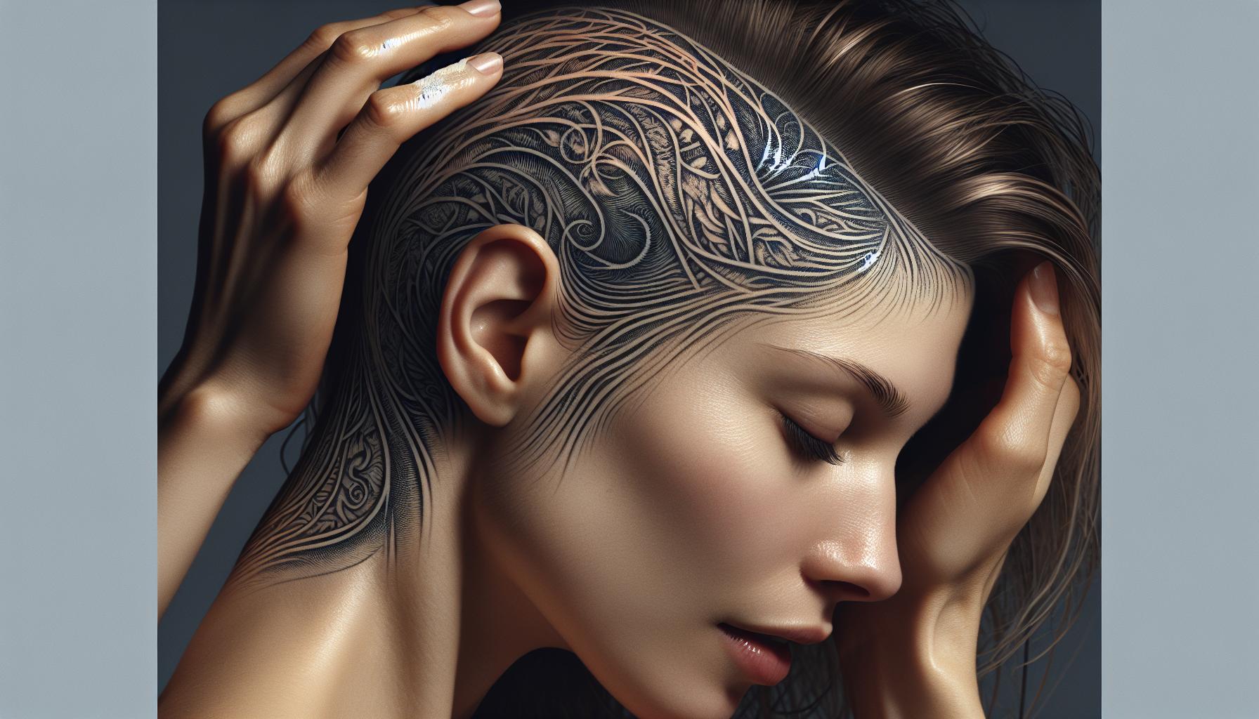 Hair Tattoos for Ladies: Transform Your Style with Trendy, Artistic Scalp Designs 5