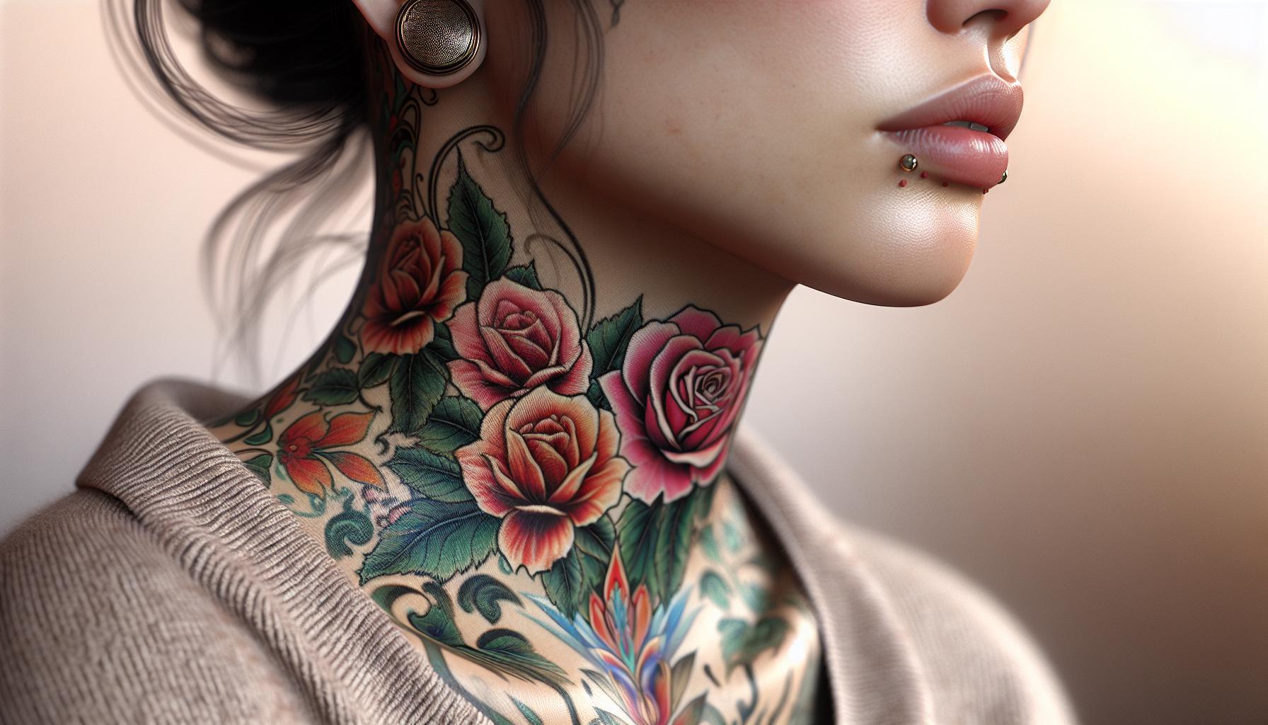 Womens Throat Tattoos: Bold Designs, Trends & Care Tips 2 Womens Throat Tattoos: Bold Designs, Trends & Care Tips 1