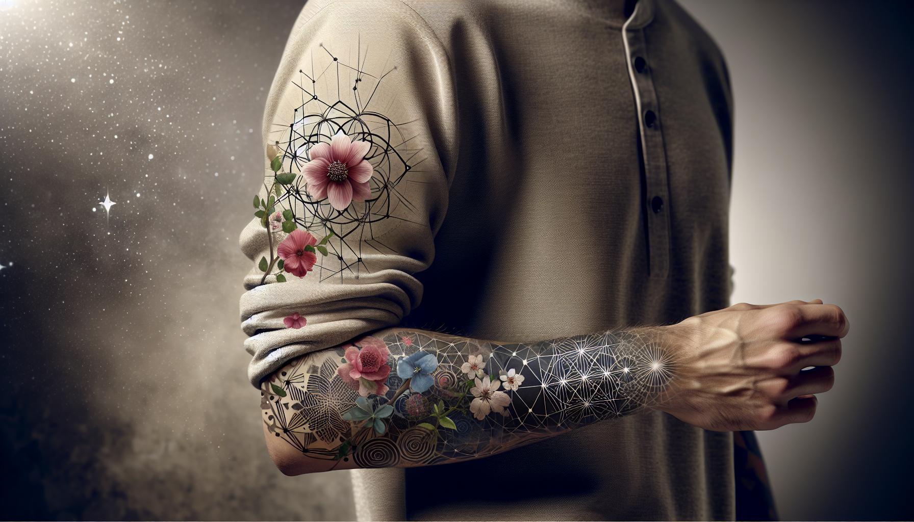 Men's Floral Tattoo Half Sleeve: Top Designs, Symbolism & Expert Tips 4 Men's Floral Tattoo Half Sleeve: Top Designs, Symbolism & Expert Tips 3