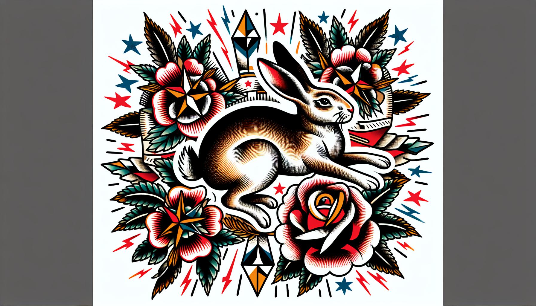 American Traditional Rabbit Tattoos: History, Symbolism & Design Ideas 4 American Traditional Rabbit Tattoos: History, Symbolism & Design Ideas 3