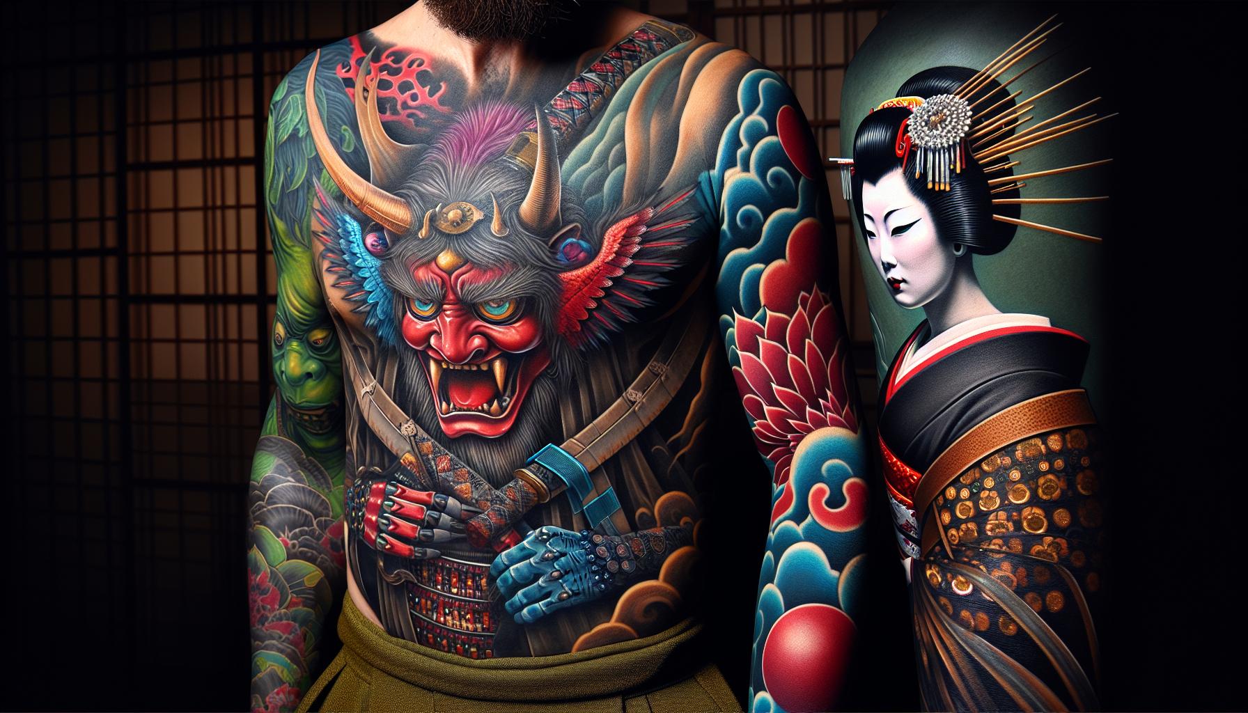 Stunning Japanese Sleeve Tattoo Designs: Dragons, Koi & Cherry Blossoms 2 Stunning Japanese Sleeve Tattoo Designs: Dragons, Koi & Cherry Blossoms 1