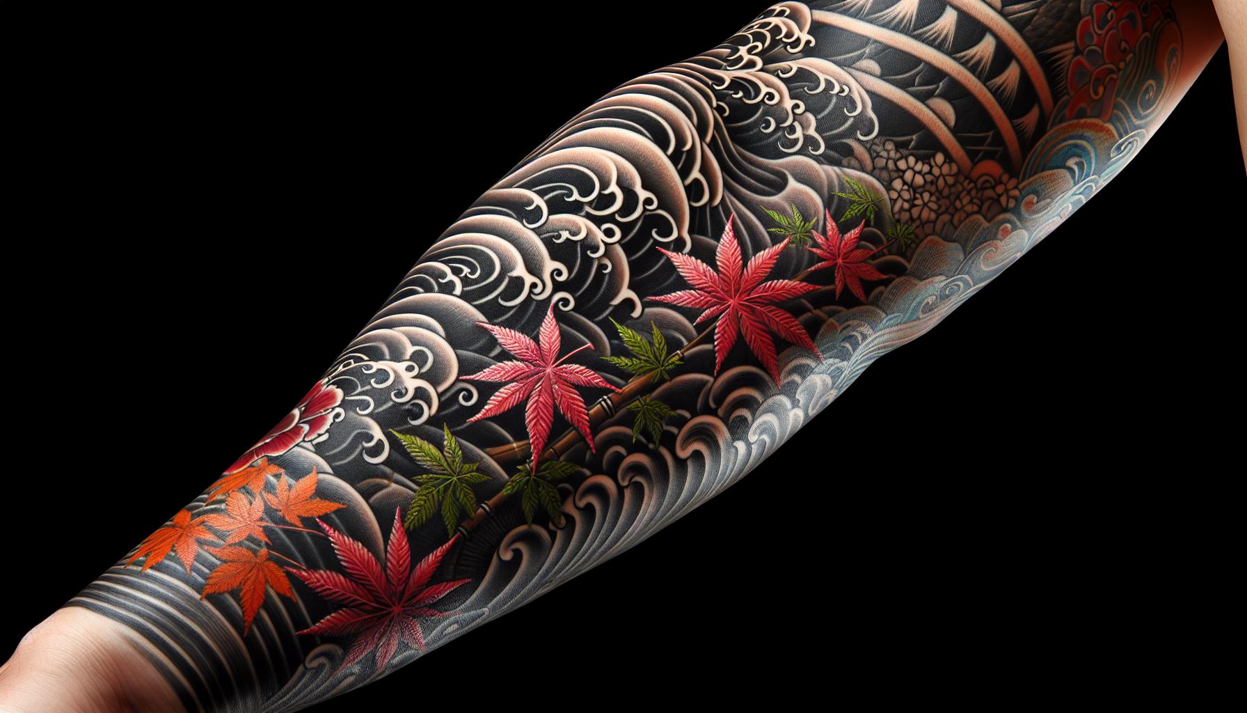 Stunning Japanese Sleeve Tattoo Designs: Dragons, Koi & Cherry Blossoms 4 Stunning Japanese Sleeve Tattoo Designs: Dragons, Koi & Cherry Blossoms 3