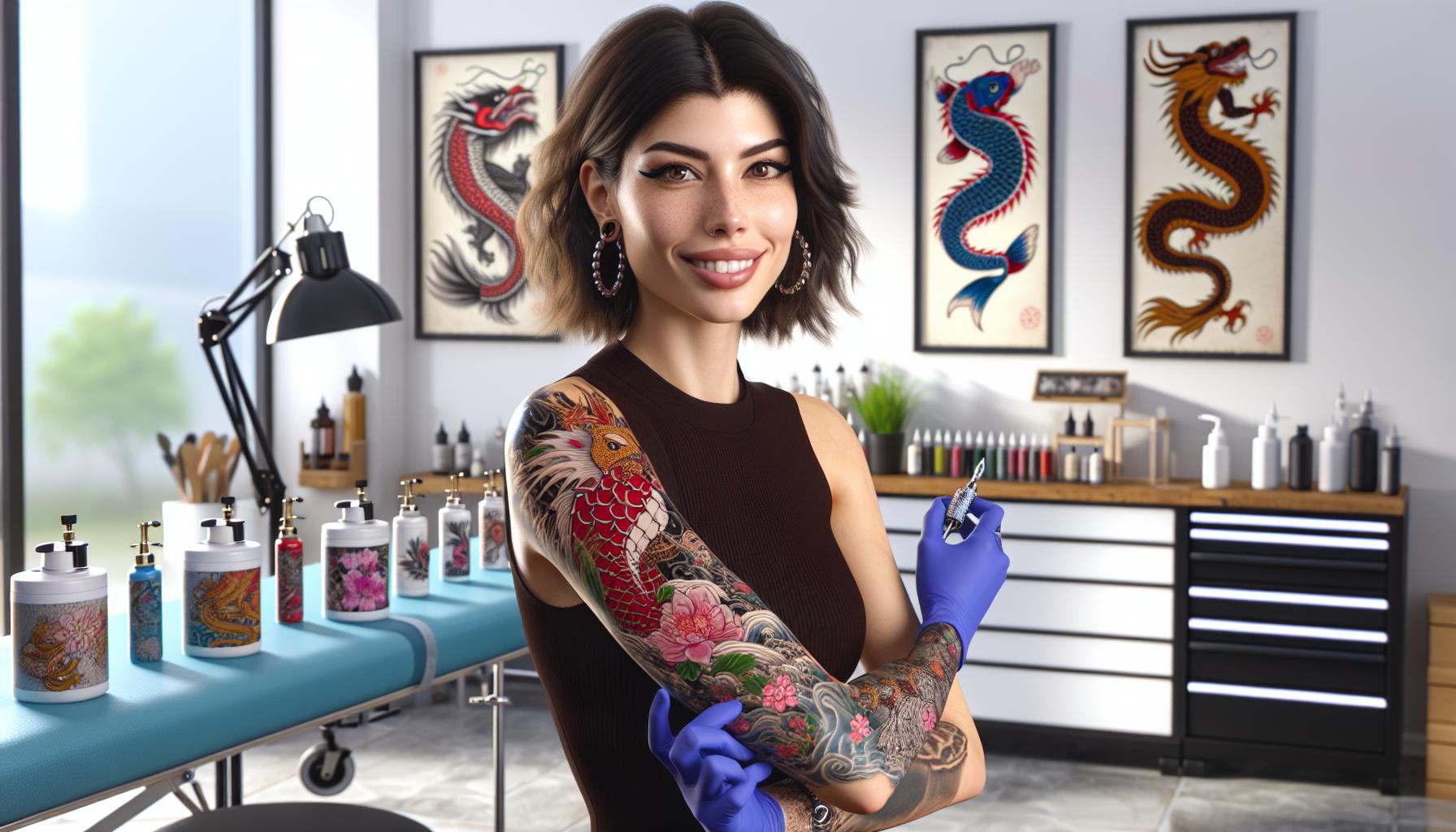 Stunning Japanese Sleeve Tattoo Designs: Dragons, Koi & Cherry Blossoms 10 Stunning Japanese Sleeve Tattoo Designs: Dragons, Koi & Cherry Blossoms 9