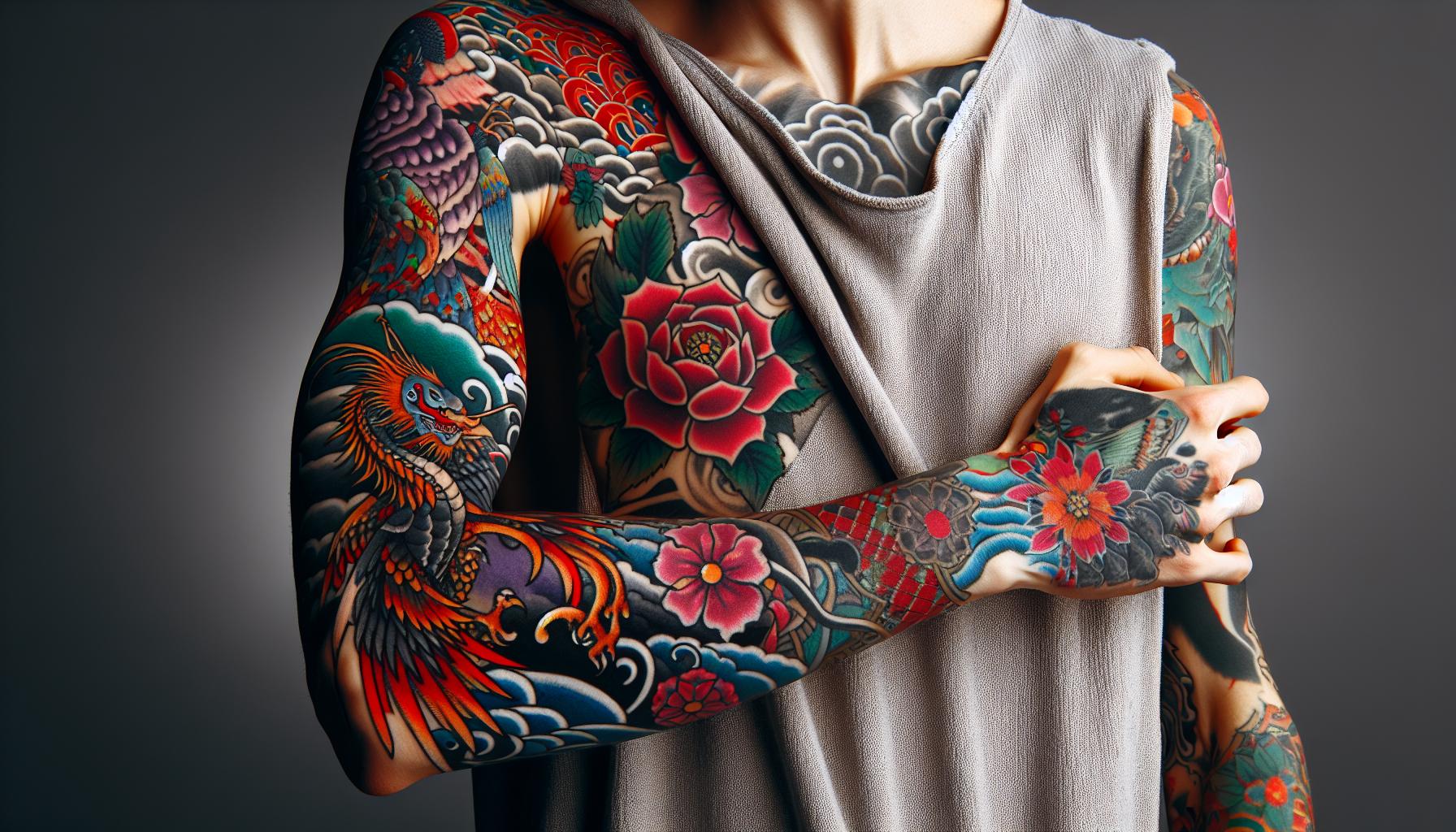 Stunning Japanese Sleeve Tattoo Designs: Dragons, Koi & Cherry Blossoms 12 Stunning Japanese Sleeve Tattoo Designs: Dragons, Koi & Cherry Blossoms 11
