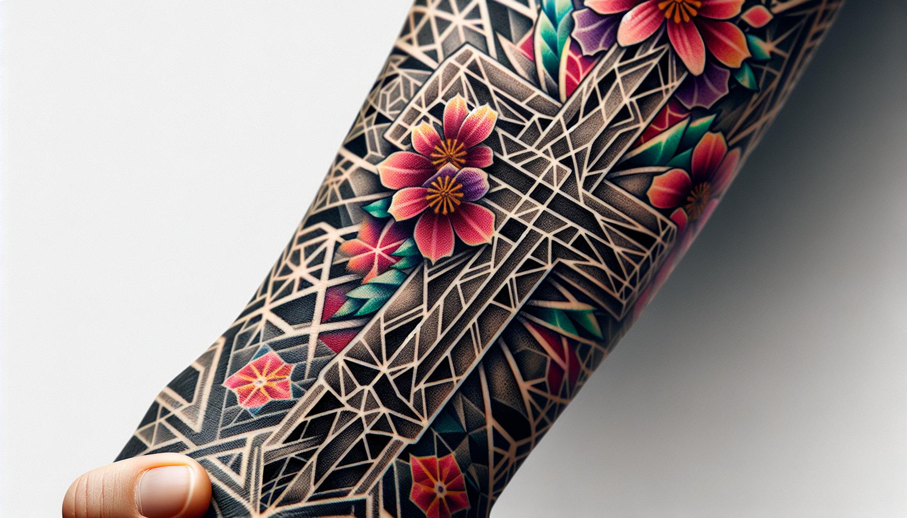 50 Stunning Cross with Flowers Tattoo Ideas to Inspire Your Next Ink 6 50 Stunning Cross with Flowers Tattoo Ideas to Inspire Your Next Ink 5