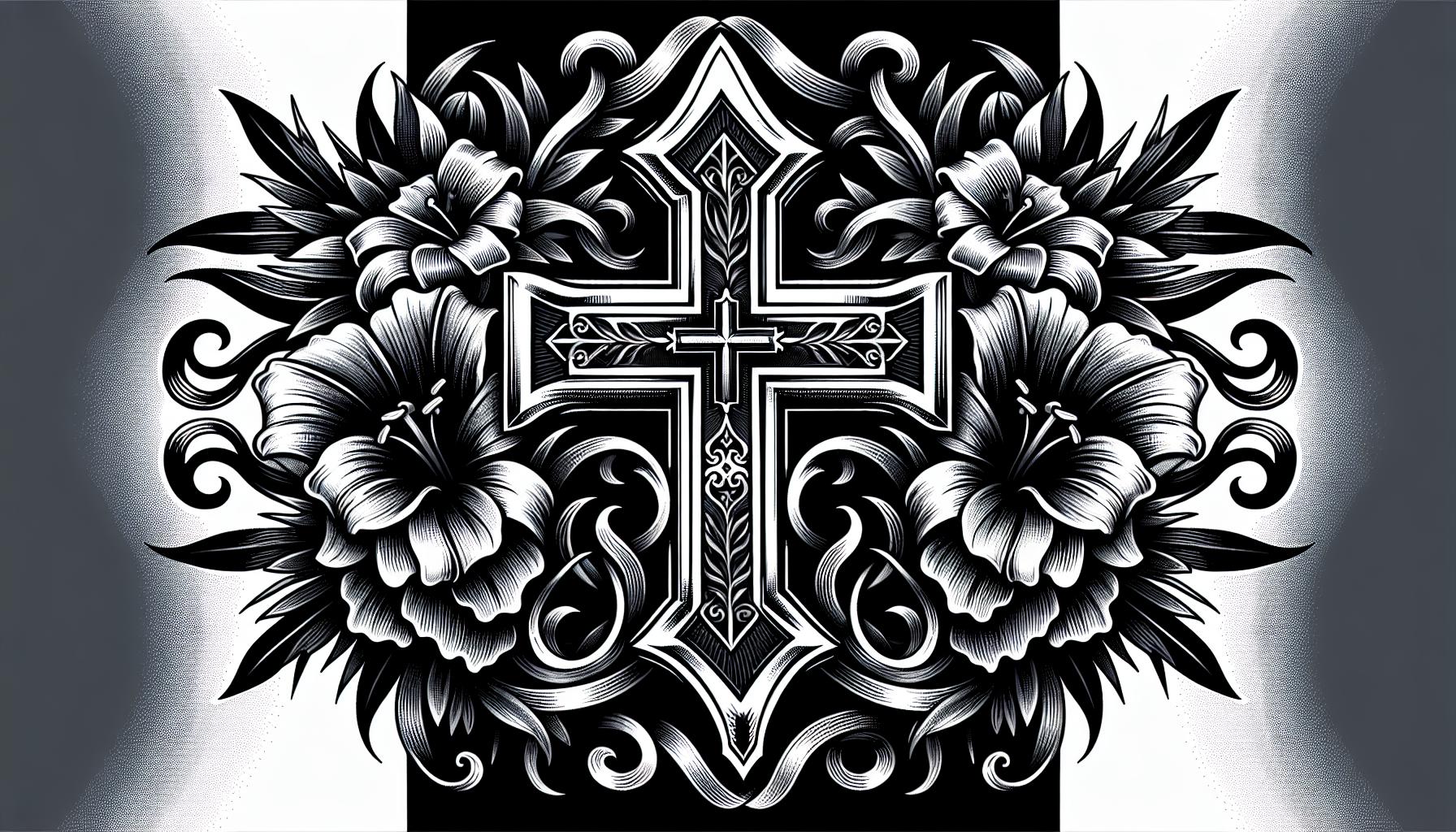 50 Stunning Cross with Flowers Tattoo Ideas to Inspire Your Next Ink 14 50 Stunning Cross with Flowers Tattoo Ideas to Inspire Your Next Ink 13