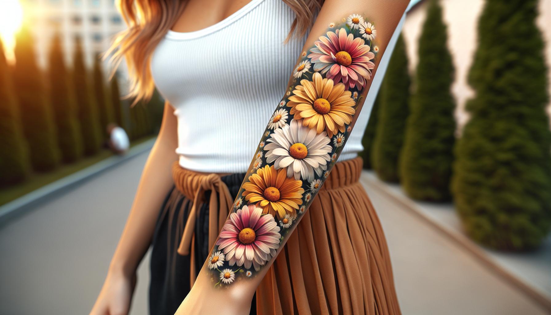 Ultimate Guide to Daisy Chain Tattoos: Designs, Meanings & Care 4 Ultimate Guide to Daisy Chain Tattoos: Designs, Meanings & Care 3