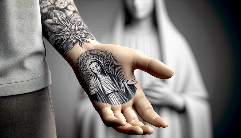 10 Stunning Virgin Mary Hand Tattoos to Inspire Your Next Ink 6 h9ot0LY h7lGhxDLZAtPW