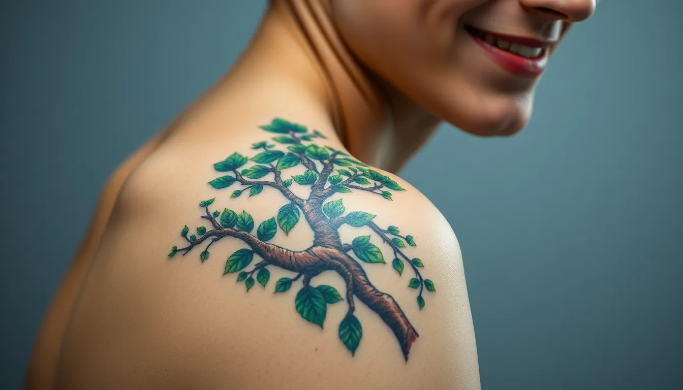 Tree on Shoulder Tattoo Ideas: Meaning, Designs & Complete Guide 2025 10 Tree on Shoulder Tattoo Ideas: Meaning, Designs & Complete Guide 2025 9