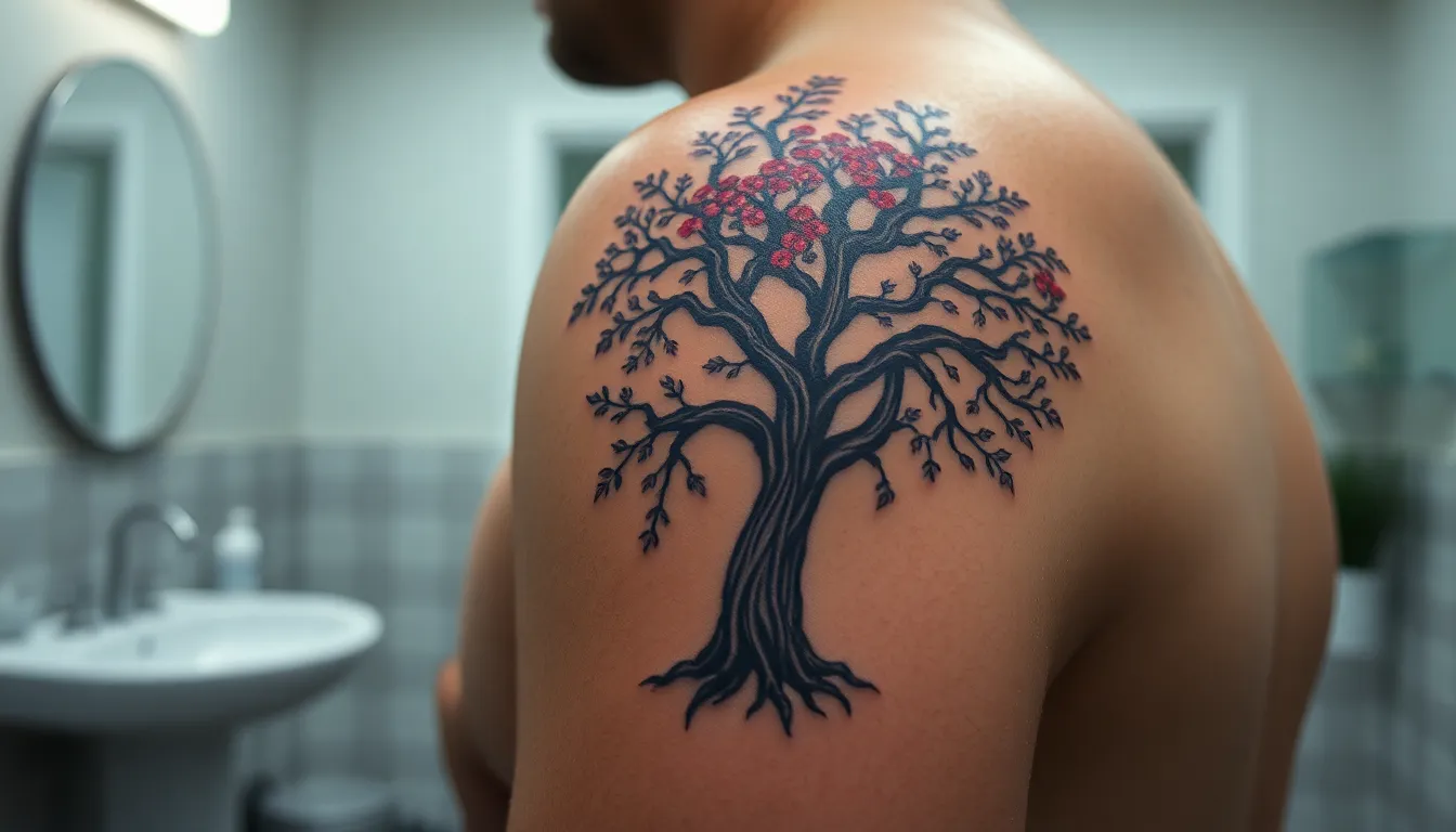 Tree on Shoulder Tattoo Ideas: Meaning, Designs & Complete Guide 2025 18 Tree on Shoulder Tattoo Ideas: Meaning, Designs & Complete Guide 2025 17