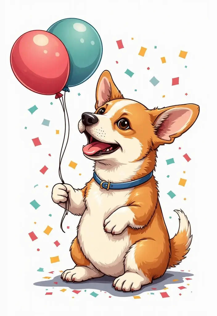 50 Creative Corgi Tattoo Ideas for Dog Lovers 10 50 Creative Corgi Tattoo Ideas for Dog Lovers - 10. Corgi with a Balloon