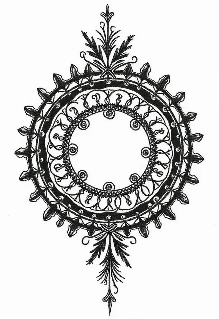 50 God of War Tattoo Ideas for True Fans of the Game - 10. Rune Circle