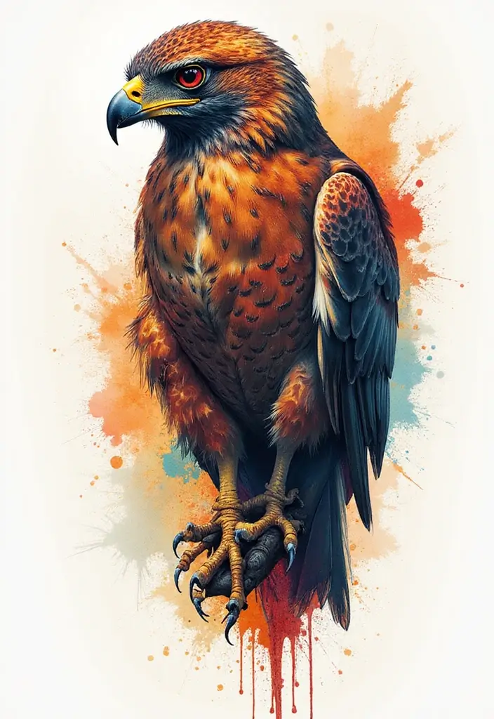 50 Hawk Tattoo Meaning Designs and Symbolism You Should Know 10 50 Hawk Tattoo Meaning Designs and Symbolism You Should Know - 10. The Artistic Expression