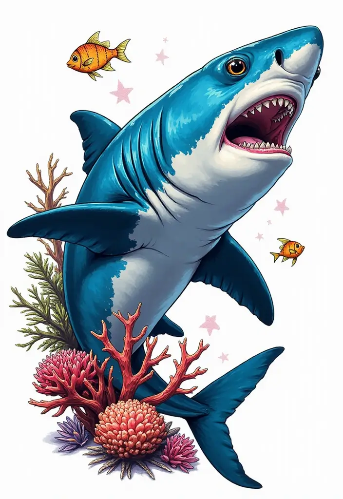 30 Shark Tattoo Designs and Their Powerful Symbolism 10 30 Shark Tattoo Designs and Their Powerful Symbolism - 10. The Fierce Reef Shark