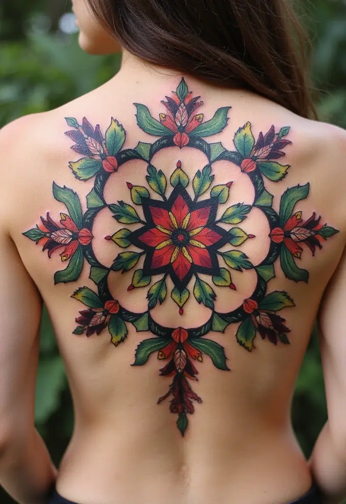 50 Wildflower Tattoo Ideas with Simple and Beautiful Designs 10 50 Wildflower Tattoo Ideas with Simple and Beautiful Designs - 10. Floral Mandalas