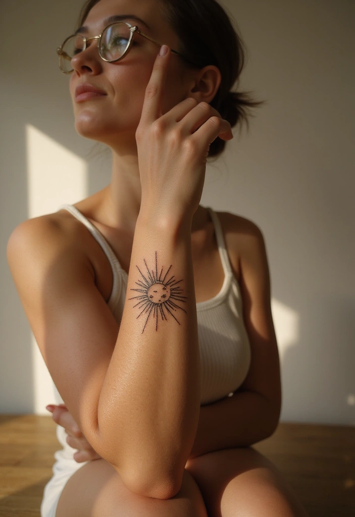 30 Cross Tattoos on Wrist with Meaningful and Elegant Designs 11 30 Cross Tattoos on Wrist with Meaningful and Elegant Designs - 11. Cross with Sun Rays Tattoo