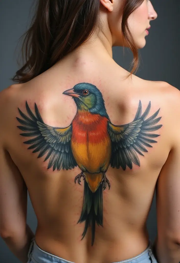 50 Sparrow Tattoos with Symbolism and Artistic Styles - 11. Realistic Sparrow Tattoo