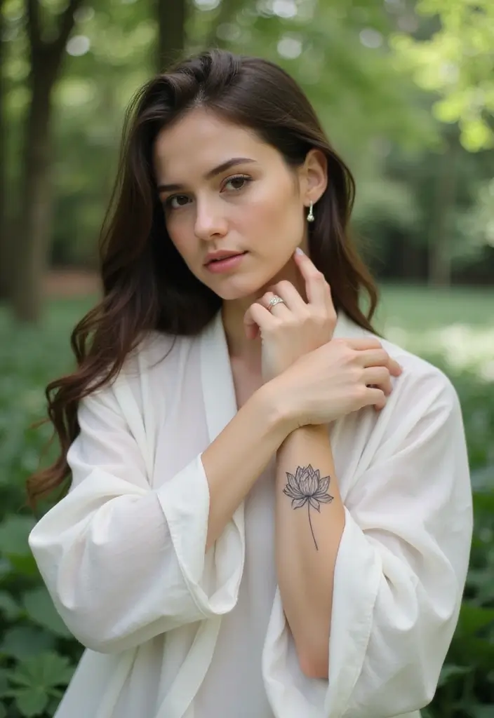 30 Tattoos for Women That Are Stylish and Meaningful 11 30 Tattoos for Women That Are Stylish and Meaningful - 11. Lotus Flower