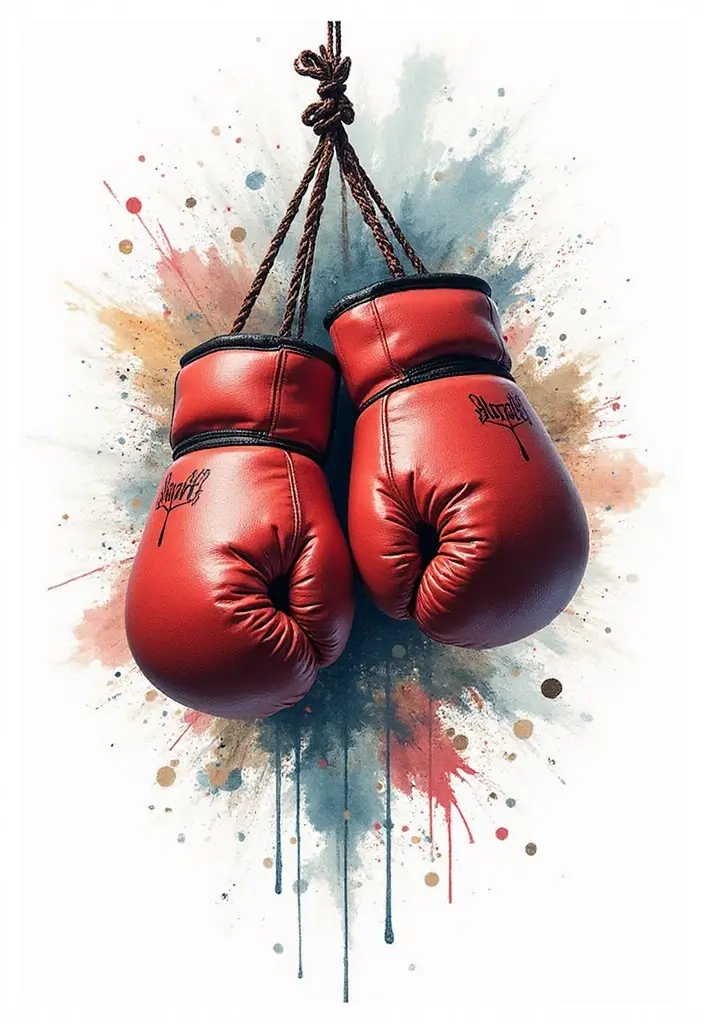 50 Boxing Gloves Tattoo Designs That Embody Strength and Courage! 12 50 Boxing Gloves Tattoo Designs That Embody Strength and Courage! - 12. Mixed Media Designs