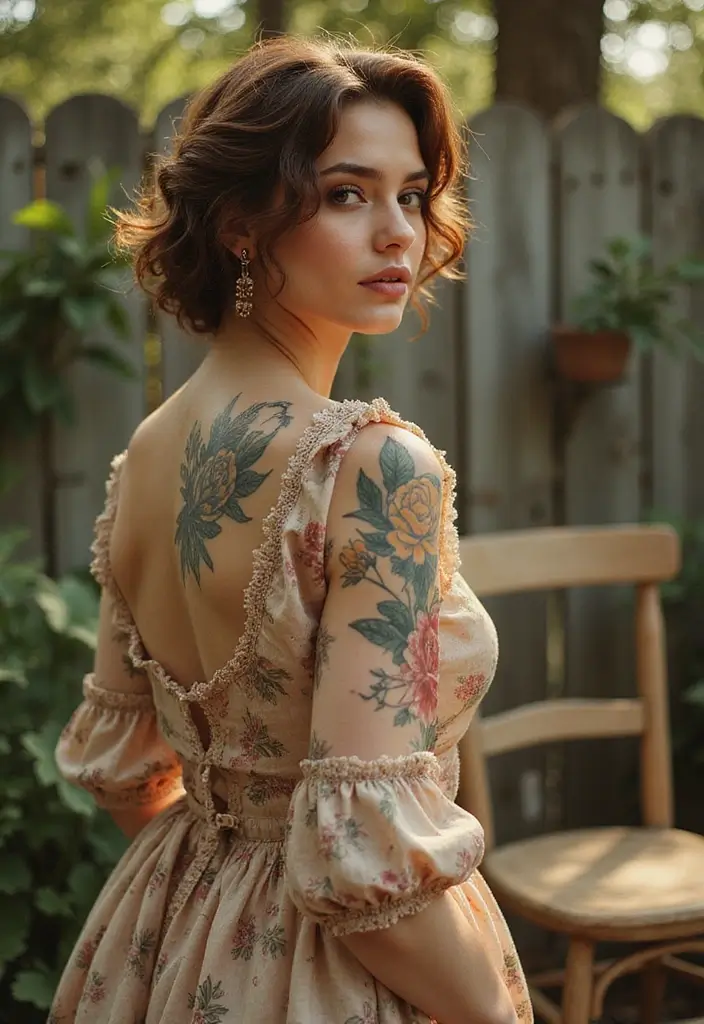 50 Front Shoulder Tattoos for Females That Are Stylish and Bold 12 50 Front Shoulder Tattoos for Females That Are Stylish and Bold - 12. Vintage-Inspired Designs