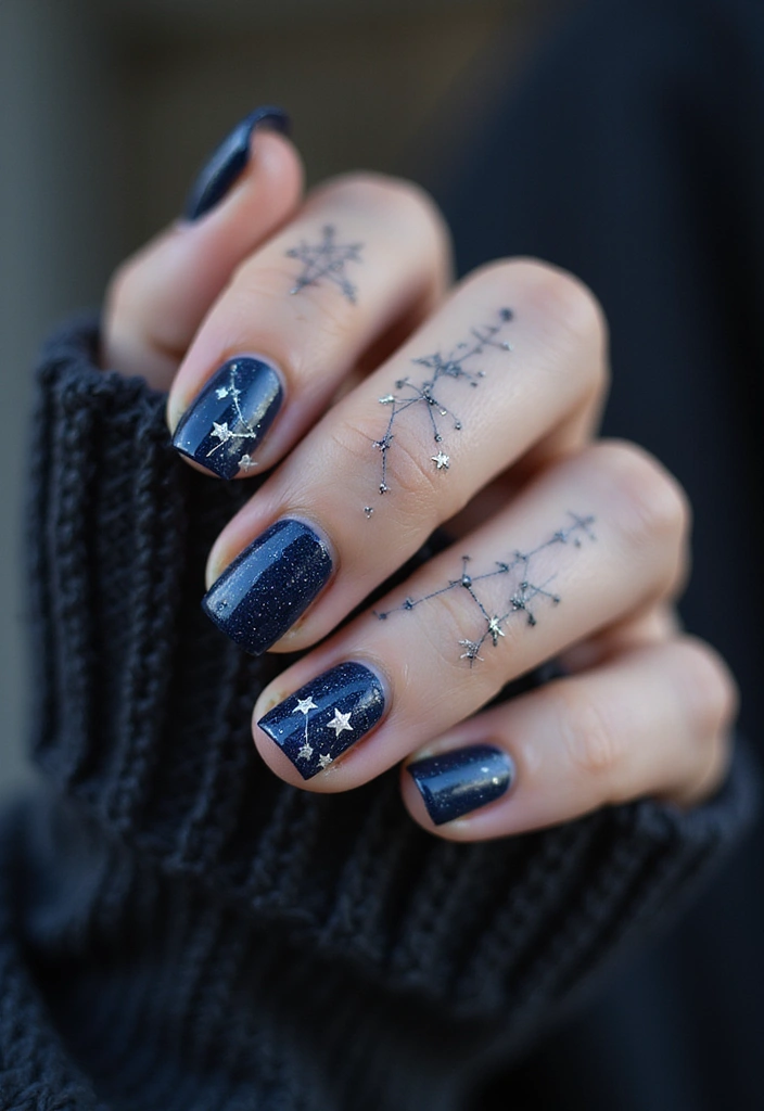 50 Beautiful Hand Tattoos for Women with Unique Design Ideas 12 50 Beautiful Hand Tattoos for Women with Unique Design Ideas - 12. Starry Night