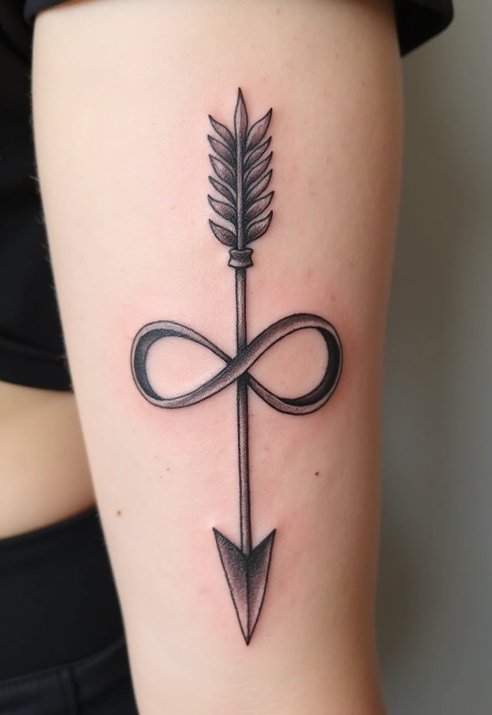 30 Symbolism of Arrow Tattoo Ideas You Should Know 12 30 Symbolism of Arrow Tattoo Ideas You Should Know - 12. Arrow and Infinity Symbol