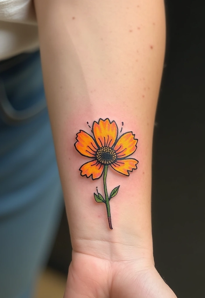 50 Wildflower Tattoo Ideas with Simple and Beautiful Designs 12 50 Wildflower Tattoo Ideas with Simple and Beautiful Designs - 12. Whimsical Buttercup