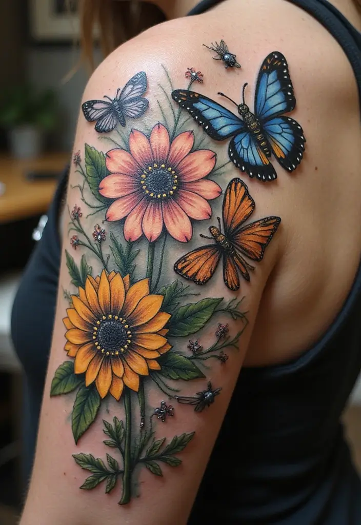 30 Biomech Tattoo Ideas with Futuristic and Bold Designs - 13. Cybernetic Garden