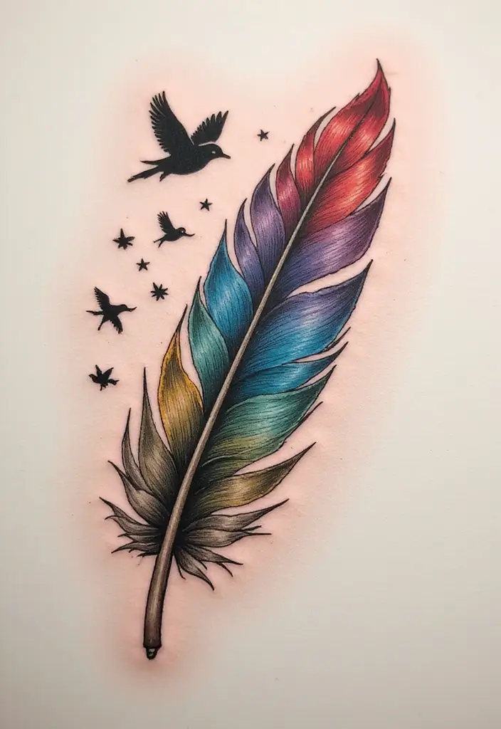 50 Family Tattoo Ideas to Celebrate Love and Connection 13 50 Family Tattoo Ideas to Celebrate Love and Connection - 13. Feather Tattoos