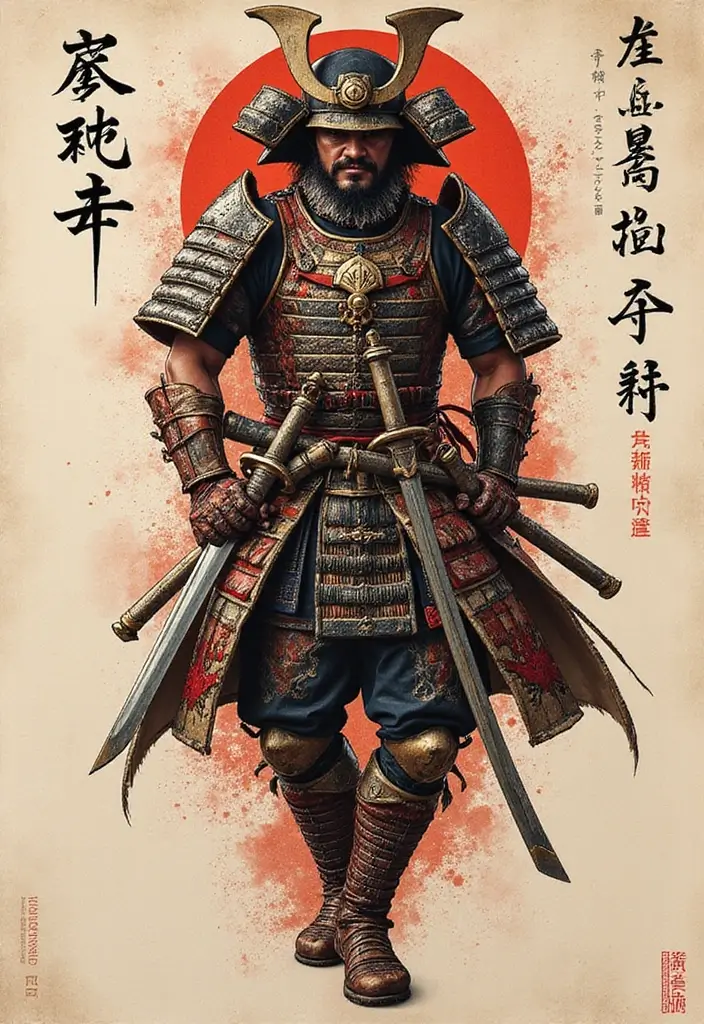 50 Oni Tattoo Designs with Powerful Japanese Symbolism 13 50 Oni Tattoo Designs with Powerful Japanese Symbolism - 13. Oni with Samurai Elements