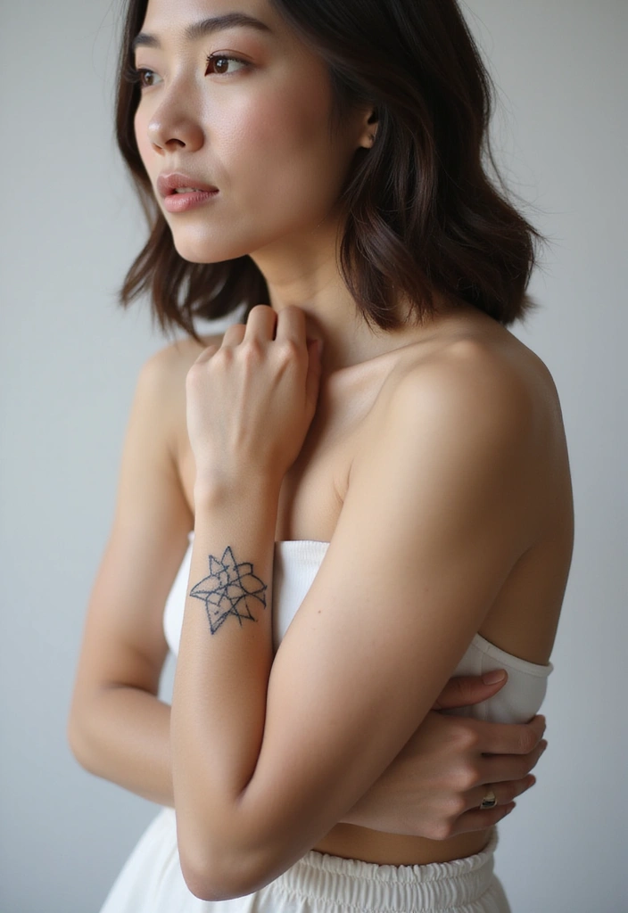 30 Wrist Tattoo Ideas for Women That Are Subtle and Stunning 13 30 Wrist Tattoo Ideas for Women That Are Subtle and Stunning - 13. Simple Geometric Shapes