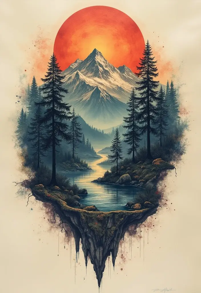 50 Yin Yang Tattoo Ideas with Balance and Harmony Symbolism - 13. Nature-Inspired Yin Yang