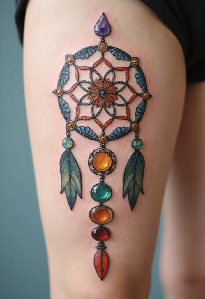 50 Dream Catcher Tattoo Meaning Ideas with Deep Symbolism 14 50 Dream Catcher Tattoo Meaning Ideas with Deep Symbolism - 14. Connection to Spirituality