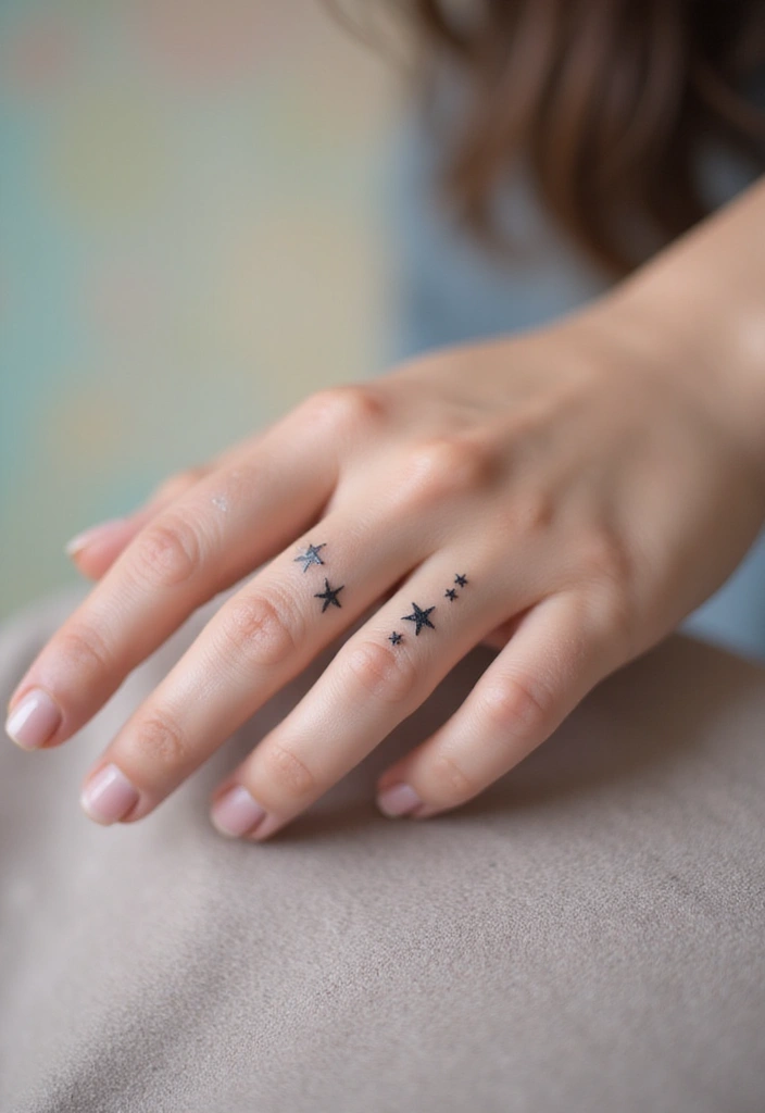30 Elegant Hand Tattoos for a Chic and Bold Look 14 30 Elegant Hand Tattoos for a Chic and Bold Look - 14. Stylish Stars